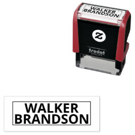 名前をカスタムするゴム印縁ど印(はっきりしたフォント) セルフインキングスタンプ