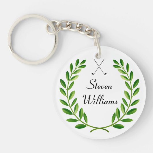 名前をカスタムするゴルフキーチェーン キーホルダー (正面)