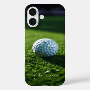 名前をカスタムするゴルフボールオングラス iPhone 16ケース