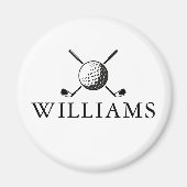 名前をカスタムするゴルフボール及びクラブ マグネット (正面)