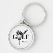 名前をカスタムするゴルフ キーホルダー (正面)