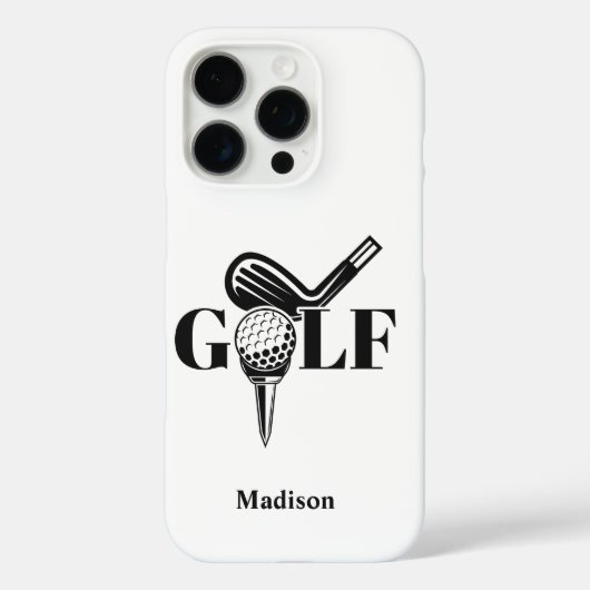 名前をカスタムするゴルフ Case-Mate iPhoneケース (裏面)