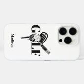 名前をカスタムするゴルフ Case-Mate iPhoneケース (裏面 (横))
