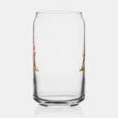 名前をカスタムするゴールドフォイル赤面ピンクローズレターA ガラス缶 (右)