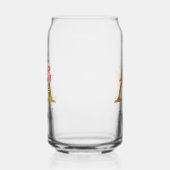 名前をカスタムするゴールドフォイル赤面ピンクローズレターA ガラス缶 (左)