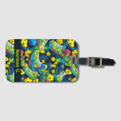 名前をカスタムするサイケデリック漬物 ラゲッジタグ (正面横)