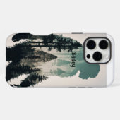 名前をカスタムするサスカッチビッグ足凡例 iPhoneケース (裏面横)