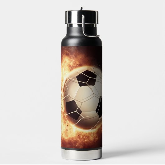 名前をカスタムするサッカーゴール ウォーターボトル (左面)