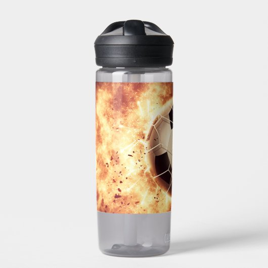 名前をカスタムするサッカーゴール ウォーターボトル (正面)