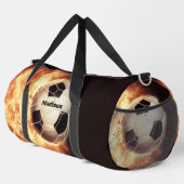 名前をカスタムするサッカーゴール ダッフルバッグ (右コーナー)