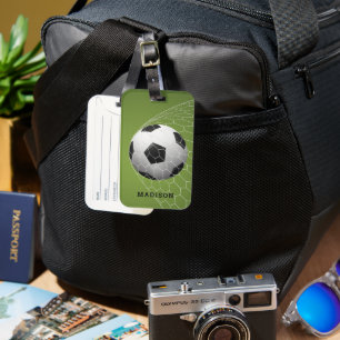 名前をカスタムするサッカーゴール ラゲッジタグ