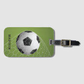 名前をカスタムするサッカーゴール ラゲッジタグ (正面横)
