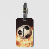 名前をカスタムするサッカーゴール ラゲッジタグ (正面縦)