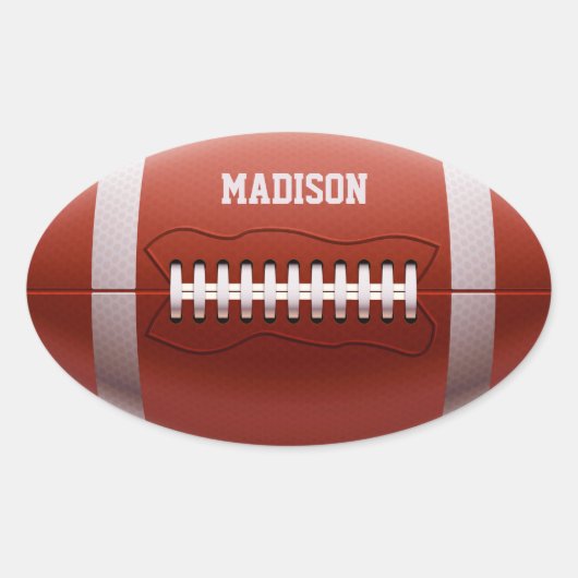 名前をカスタムするサッカーシール 楕円形シール (正面)