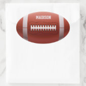 名前をカスタムするサッカーシール 楕円形シール (バッグ)