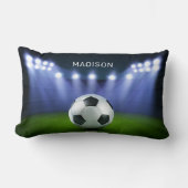 名前をカスタムするサッカースタジアム枕 ランバークッション (正面)