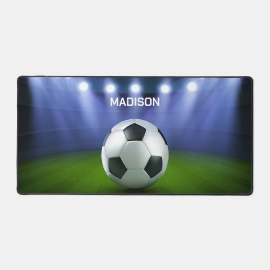 名前をカスタムするサッカースタジアム デスクマット (正面)