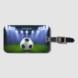 名前をカスタムするサッカースタジアム ラゲッジタグ