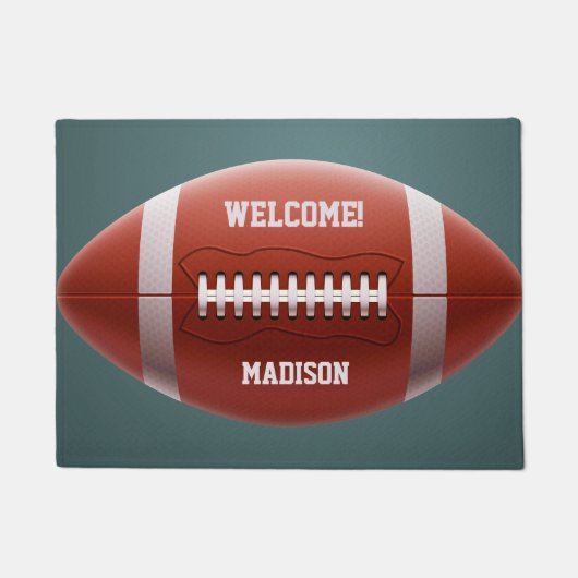 名前をカスタムするサッカードアマット ドアマット (正面)