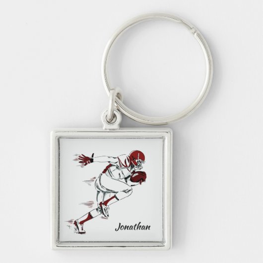 名前をカスタムするサッカープレーヤーのキーチェーン キーホルダー (正面)