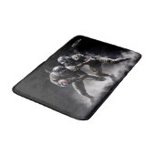 名前をカスタムするサッカープレーヤーイラストレーション バスマット (アングル)