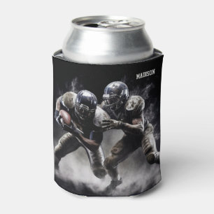 名前をカスタムするサッカープレーヤーイラストレーション 缶クーラー