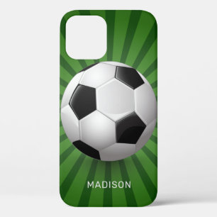名前をカスタムするサッカーボールのケース iPhone 12 PROケース