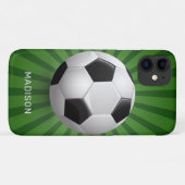 名前をカスタムするサッカーボールのケース Case-Mate iPhoneケース (裏面(横))