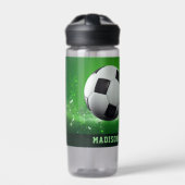 名前をカスタムするサッカーボール ウォーターボトル (正面)