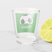 名前をカスタムするサッカーボール、サッカーファンパーティー/スポーツ ショットグラス (裏面)