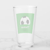 名前をカスタムするサッカーボール、サッカーファンパーティー/スポーツ タンブラーグラス (裏面)