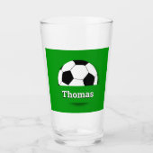 名前をカスタムするサッカーボール、サッカーファンパーティー/スポーツ タンブラーグラス (正面)