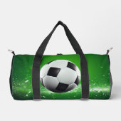 名前をカスタムするサッカーボール ダッフルバッグ (正面)