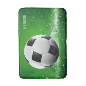 名前をカスタムするサッカーボール バスマット (正面縦)