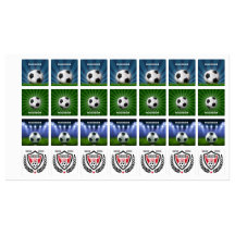 名前をカスタムするサッカーラベル