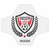 名前をカスタムするサッカーロゴサッカーボール サッカーボール (フラット)