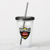 名前をカスタムするサッカーロゴタンブラー アクリルタンブラー (裏面)