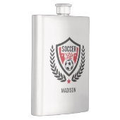 名前をカスタムするサッカーロゴフラスコ フラスク (右)