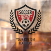 名前をカスタムするサッカーロゴ ウィンドウサイン (シート2)