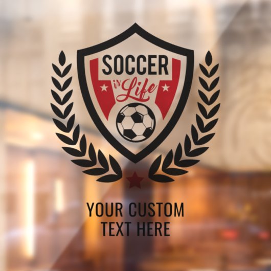 名前をカスタムするサッカーロゴ ウィンドウサイン (シート2)