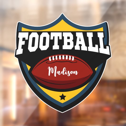 名前をカスタムするサッカーロゴ ウィンドウサイン (シート2)