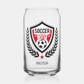 名前をカスタムするサッカーロゴ ガラス缶 (裏面)