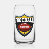 名前をカスタムするサッカーロゴ ガラス缶 (正面)