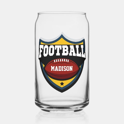 名前をカスタムするサッカーロゴ ガラス缶 (裏面)