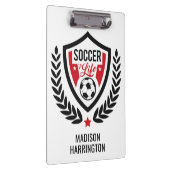 名前をカスタムするサッカーロゴ クリップボード (右)