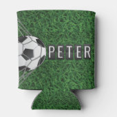 名前をカスタムするサッカー恋人クーラーボックス 缶クーラー (裏面)