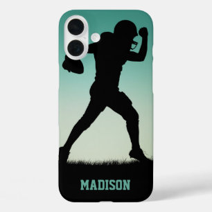 名前をカスタムするサッカー選手の電話ケース iPhone 16 PLUSケース