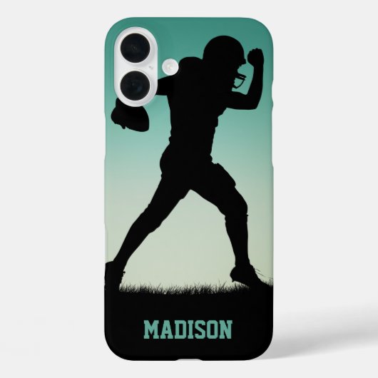 名前をカスタムするサッカー選手の電話ケース Case-Mate iPhoneケース (裏面)