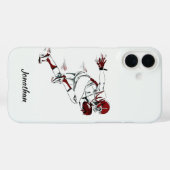 名前をカスタムするサッカー選手の電話ケース Case-Mate iPhoneケース (裏面 (横))