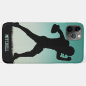 名前をカスタムするサッカー選手の電話ケース Case-Mate iPhoneケース (裏面(横))